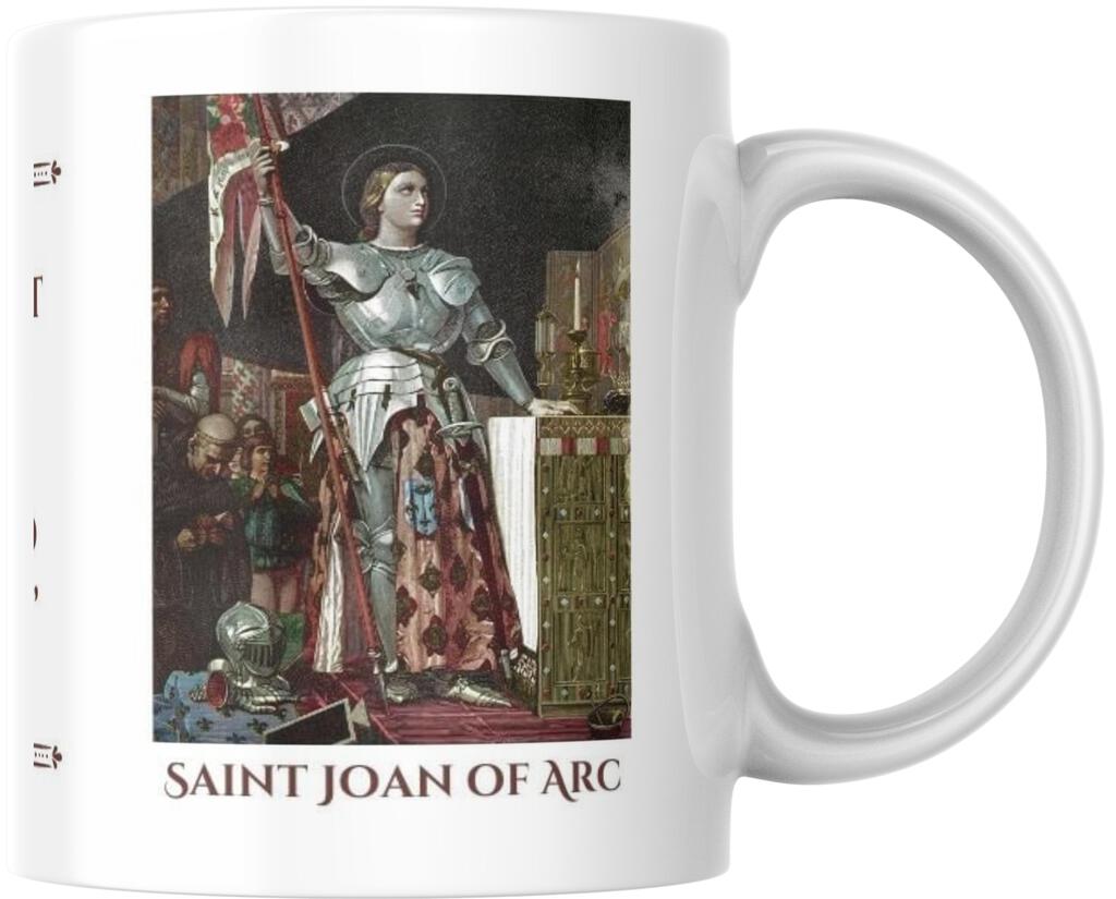 Saint Joan Of Arc Catholic Prayer Ceramic Coffee Mug