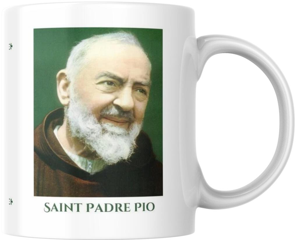 Saint Padre Pio Catholic Prayer Ceramic Coffee Mug