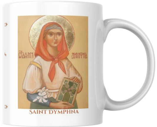 Saint Dymphna Catholic Quote Ceramic Coffee Mug