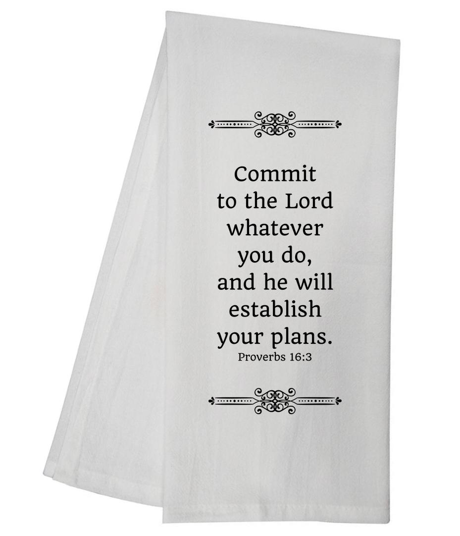 Proverbs 16:3 Tea Towel 5861 GGTT560