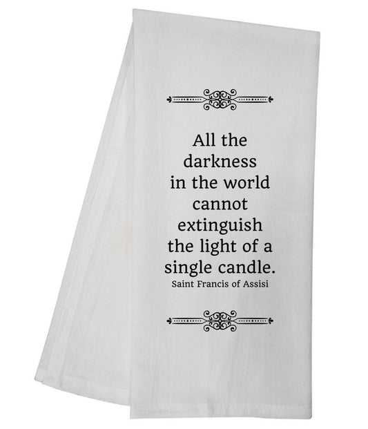 Single Candle Tea Towel 5889 GGTT588