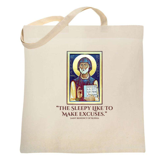 Saint Benedict Of Nursia Tote Bag 6677