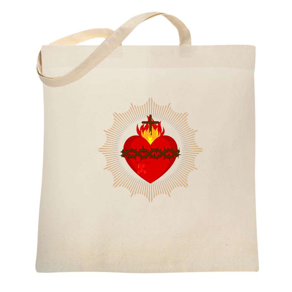 Sacred Heart Of Jesus Tattoo Tote Bag 6680