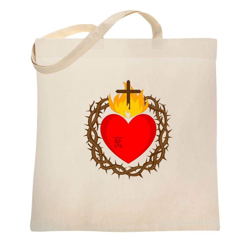 Sacred Heart Of Jesus Crown Tote Bag 6681