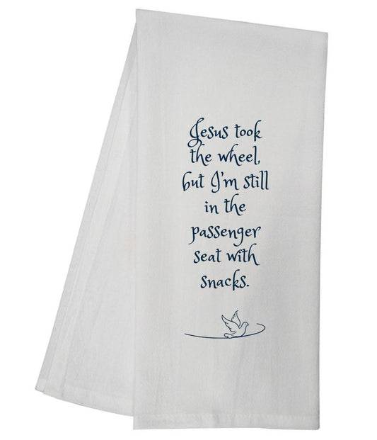 Jesus Took Wheel Tea Towel 6721 SLTT1004