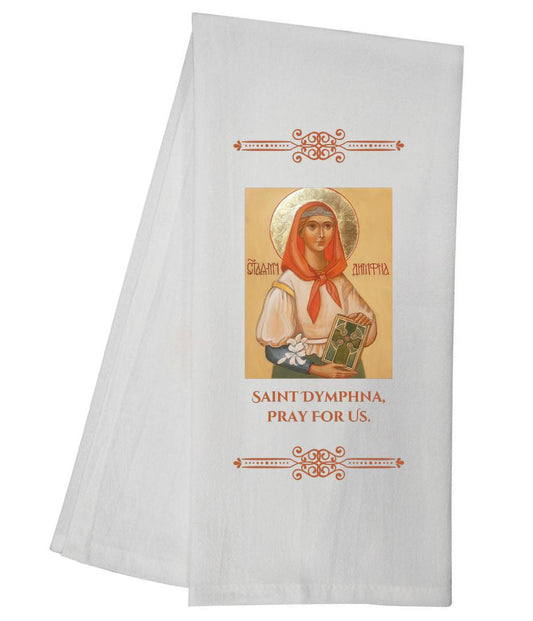 Saint Dymphna Tea Towel 6753 SLTT1039