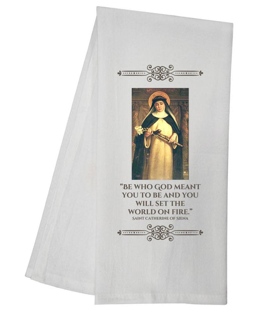 Saint Caherine Of Siena Tea Towel 6758 SLTT1044