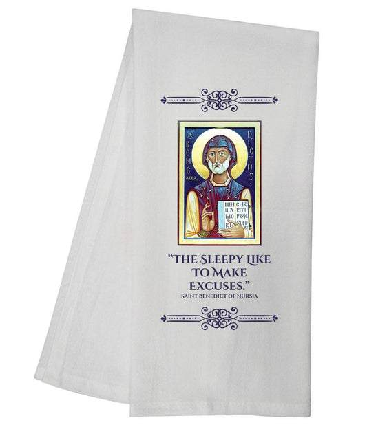 Saint Benedict Of Nursia Tea Towel 6766 SLTT1052